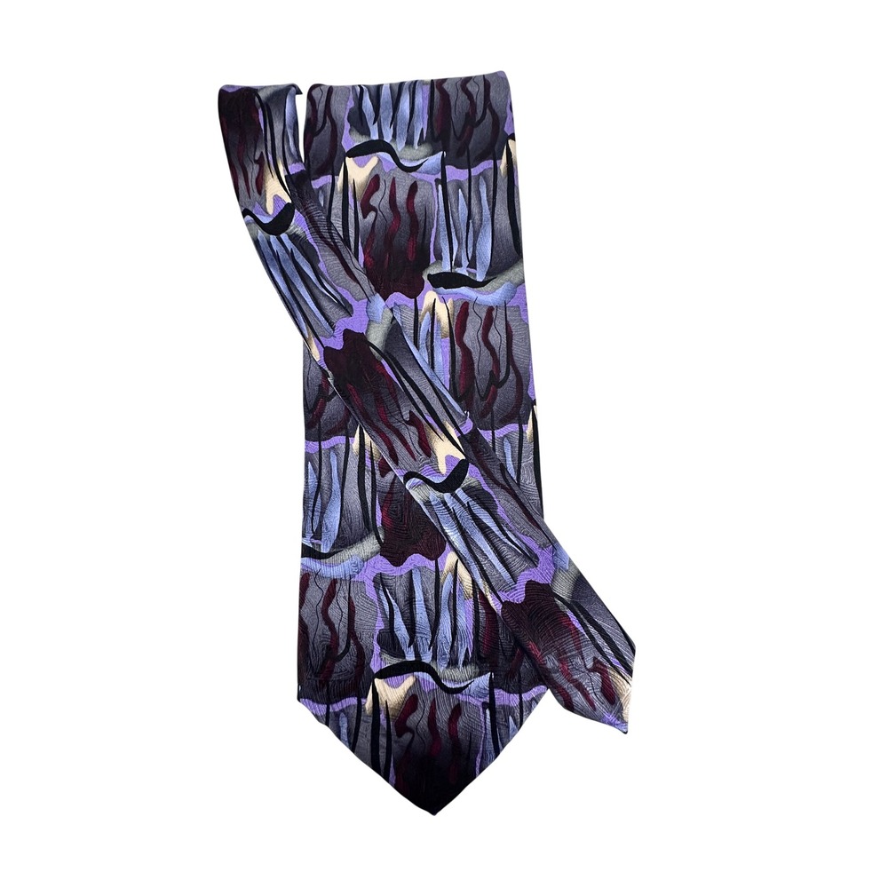 J Garcia‎ 100% Silk Tie Scaly Monster Blue Man Collection 1996